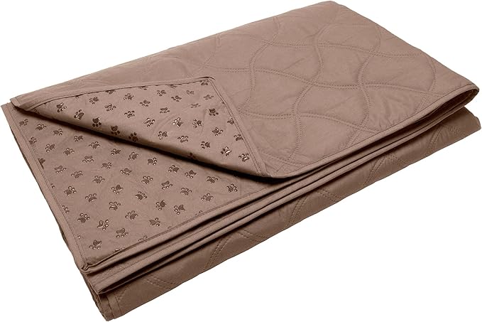 Furhaven Waterproof & Non-Slip Queen Size Mattress Cover Protector for Dogs & Cats, Washable, For Beds, Couches, & Car Seats - Quilted Twill Blanket Mattress Cover - Brownstone, Large/Queen Size