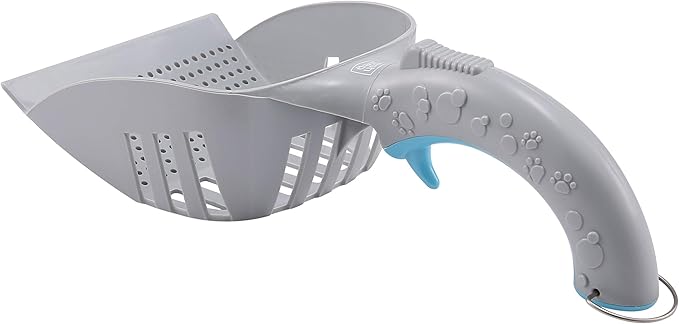 Fresh Step All In One Litter Scoop - Fast and Easy to Use Cat Litter Scooper - Deep Shovel Ergonomic Handle Grip Kitty Litter Scooper to Scoop Away Cat Litter