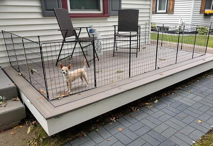 FXW MiniPaws Unleashed Dog Playpen, Expandable & Portable Design for Yard, RV Camping and Indoor Use, for Small and Medium Dogs, 32-inch 16 Panels