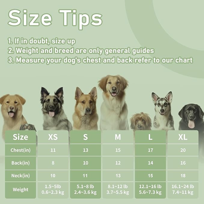 Dog Clothes, Stripe Dogs Shirts for Small & Medium Breeds, Pet Tank Top, Breathable Waffle Fabric Puppy Outfit, Shirt for Chihuahua, Yorkie, Dachshund, Corgi (Green, XLarge)