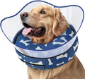 Supet Raised Inflatable Dog Cone Collar to Stop Licking, Soft Dog Cone Alternative After Surgery, Pet Neck Donut Collar for Small Medium Large Dogs