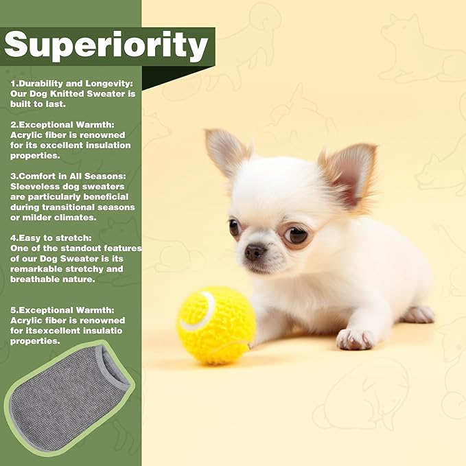 Cozy and Functional Dog Shirts for Small Puppies: Stretchable White Attire with Easy-On Design, Ideal for Chihuahuas and Yorkies - Enhance Comfort and Playfulness on Chill Days Small