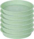 6 Pack of 8 inch Plant Saucer Blue, Plastic Plant Water Tray 8 inch Round, Flower Plant Saucers for Indoors, Dlant Dishes Saucer for Planter 7"/8" (8", Light Green)
