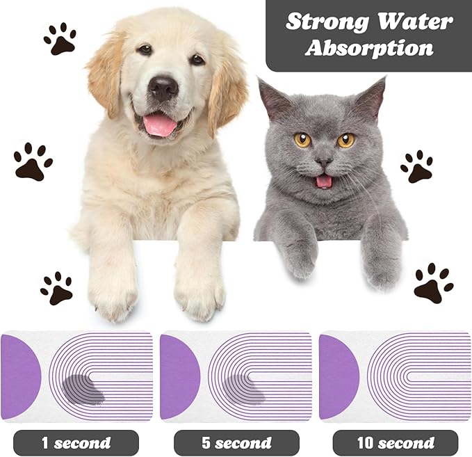 Dog Food Mats for Floors Waterproof, Cat Water Bowl Mats Pet Feeding Absorbent Mat Placemats for Food and Water Bohemia 24 * 32 inch