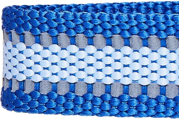 Blueberry Pet Small Dog Collar in Reflective Navy Blue | Adjustable Nylon Strap for Night Walking | Durable & Safe Puppy Training Collar