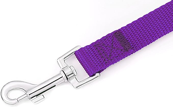 AmaGood Dog/Puppy Obedience Recall Training Long Dog Leash- 20 feet 30 feet 50 feet 15 feet Long Leash for Dogs Training,Recall,Play,Safety,Camping (Purple, 15 Foot (Pack of 1))