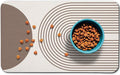 Dog Food Mats for Floors Waterproof, Cat Water Bowl Mats Pet Feeding Absorbent Mat Placemats for Food and Water Brown Bohemia 24 * 32 inch