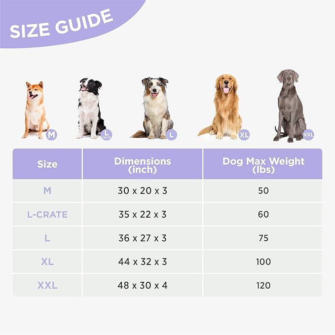 LE SURE Outdoor Waterproof Dog Bed for Large Dogs, Orthopedic Egg Crate Foam Pet Bed with Oxford Fabric Surface and Removable and Durable Cover, Machine Washable, 36''x27'', Grey