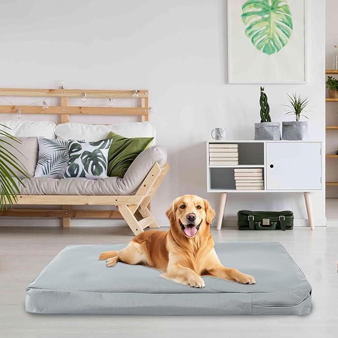 Waterproof Dog Bed Cover Replacement for 42 Inch Wire Crates, Heavy Duty Oxford Fabric Pet Bed Sleeve with Zipper, Washable & Durable Mattress Protector for Puppy, 40" L x 27" W x 4" H (Cover Only)