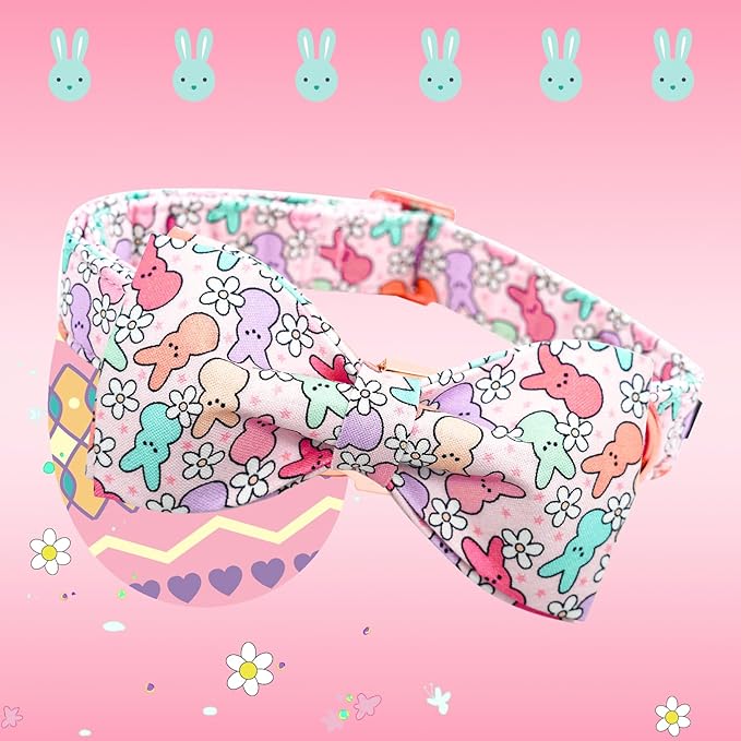Lionheart Glory Easter Day Dog Collar with Bowtie for Small Dogs & Rabbits
