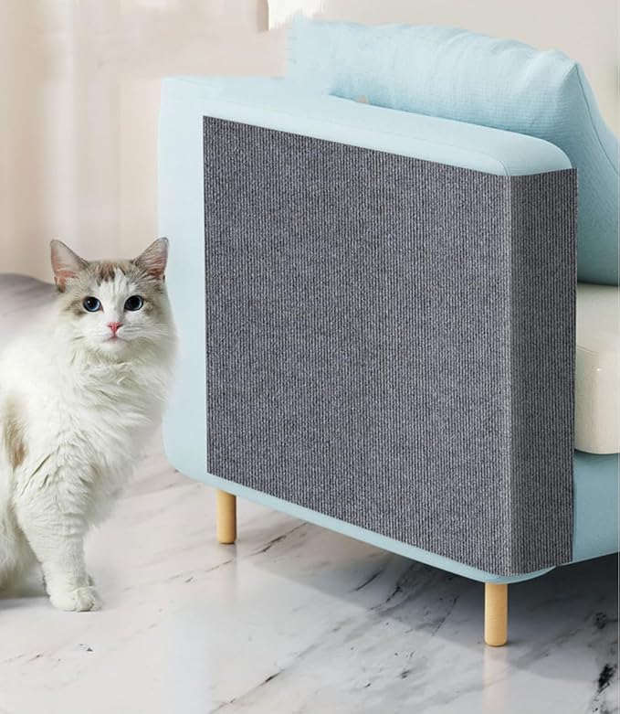 SHENGOCASE 157.5"x15.8" Trimmable Self-Adhesive Carpet Mat Pad Replacement for Cat Tree Shelf Shelves, Cat Wall Furniture Steps, Carpet Scratching Post Scratcher Couch Protector (Brown)