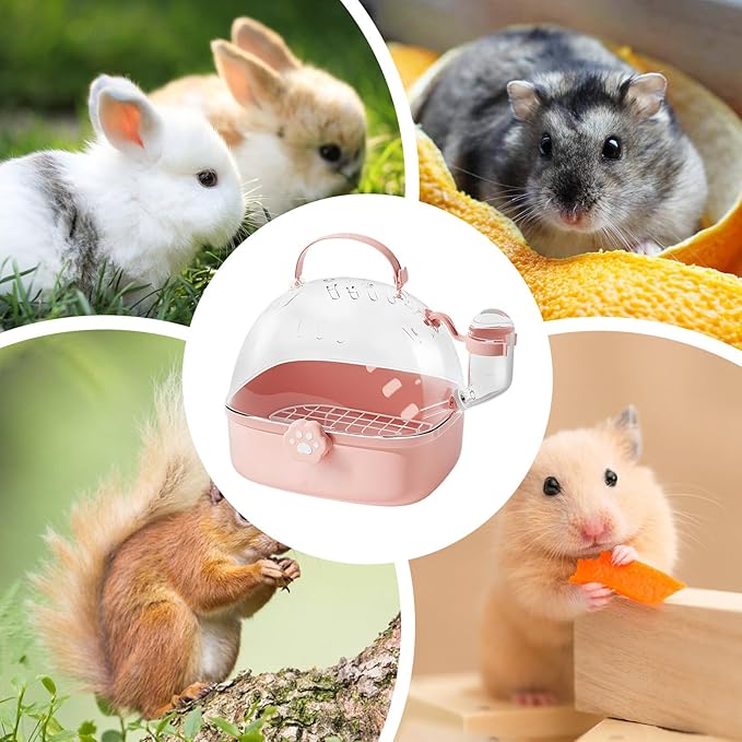 Bird Travel Carrier | Portable Hamster Cage with Water Bottle | Pet Bird Carrying Supplies Spacious Design for Sparrow Macaws Conures Chinchillas Budgies Cockatiels Parakeet Hedgehog