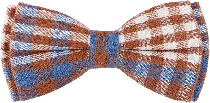 Faleela Soft &Comfy Bowtie Dog Collar,Detachable and Adjustable Bow Tie Collar,for Small Medium Large Pet (Small (Pack of 1), Blue and Whit)