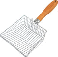 Cat Litter Scoop, Kitty Litter Scooper Metal, Deep Shovel, Wood Handle, Litter Box Fast Sifting for Cats and Kittens