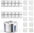 Cat Water Fountain Stainless Steel, 3.2L Cat Fountains for Drinking with Smart Quiet Pump and Water Level Window, Easy-to-Clean Automatic Pet Water Dispenser for Indoor Use (12 Filters Only)