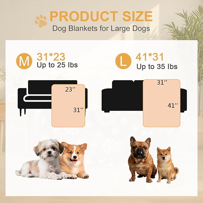 Dog Blanket, Soft Fleece Dog Blankets for Small Medium Dogs, Fluffy Flannel Pet Cat Puppy Blanket Mat Cover for Bed Couch, Cute Paw Print Throw Blanket for Dogs, Black, 40"X30"