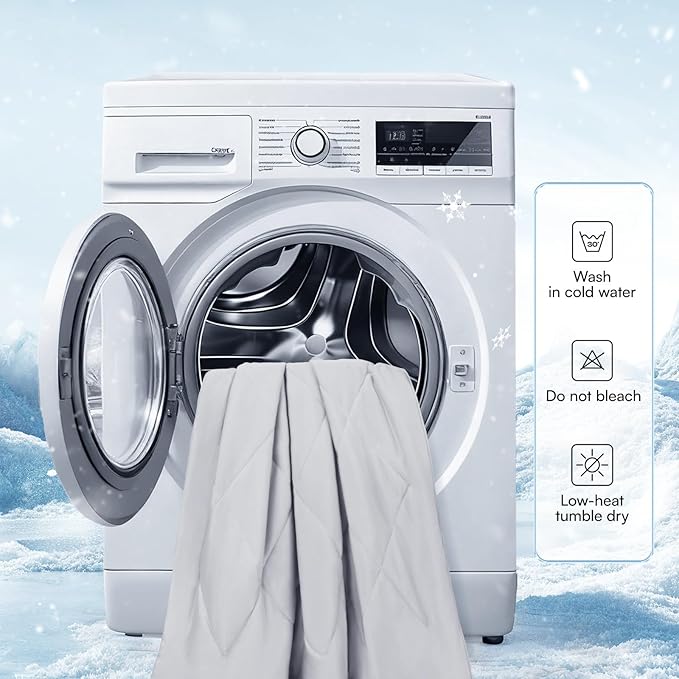 Luciphia Premium Cooling Dog Blanket for Small Medium Dogs Q-max>0.4 Washable Self-Cooling Cat Pet Mat Puppy Breathble Calming Throw for Beds Couches(Light Grey,60x80 inches)