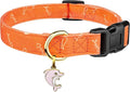 Cotton Handmade Dog Collar Cute and Distinctive Patterns Orange Fish with Pendant for Girl Boy Dogs Collars S
