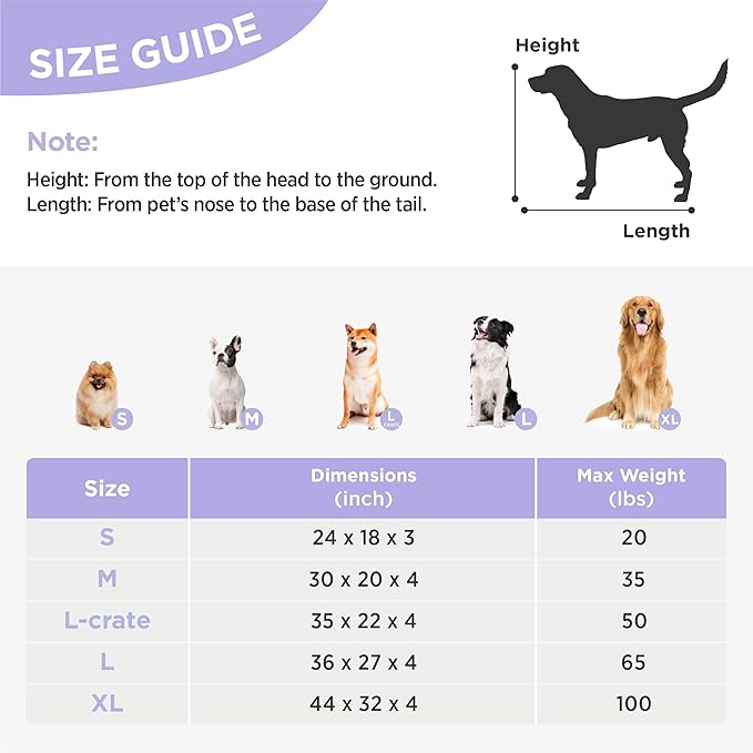 LE SURE Cute Orthopedic Dog Bed for Small Dogs, Waterproof Chic Flat Pet Beds with Removable Washable Cover, Fuzzy Thick Egg Crate Foam Pet Mat for Indoor Use (24" x 18", Cream)