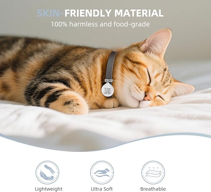 Stretch Elastic Cat Collar with Bell - Adjustable Non Breakaway Lightweight Kitten Collar for Cats - Quick Release Pet Supplies and Gifts (Brown)