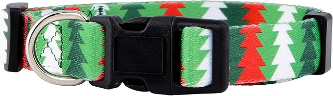 Native Pup Christmas Dog Collar- Winter Holiday Collars for Pets- Xmas Gift for Puppy- Santa, Reindeer, Snowman, Candy Cane, Red Green- Girl Boy- Small, Medium, Large Breeds (Christmas Tree, Small)