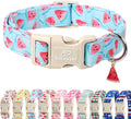 Adjustable Summer Dog Collar, Cute Watermelon Dog Collars for Giant Large Dogs, Lightweight Quick-Release Buckle Collar for Boy&Girl Dogs XL