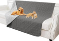 Waterproof Dog Blanket, 52x82 inches Pet Couch Covers for Sofa, Bed Furniture Protector from Dogs Washable and Reversible-Lightgrey+Darkgrey