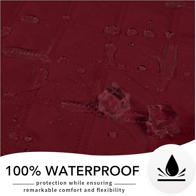 Easy-Going 100% Waterproof Dog Bed Cover, Non-Slip Pet Blanket for Furniture, Washable Couch Cover, Repleasement Sofa Cover (52X82 in,Christmas Red)