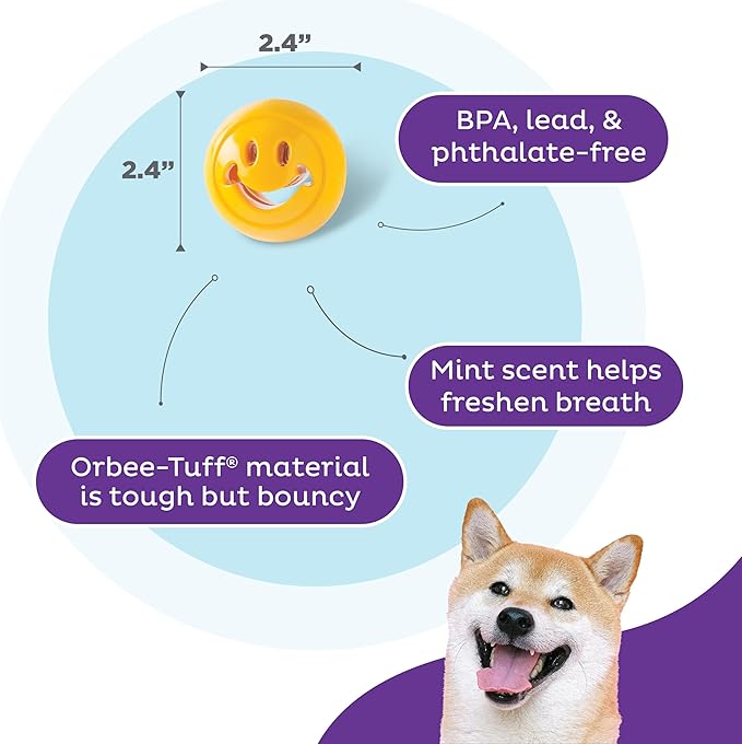 Outward Hound Nooks Happiness Interactive Durable Treat-Dispensing Dog Toy, Stuffable Puzzle Ball for Solo Play or Pair with Large Snoop, Mint-Scented, BPA-Free