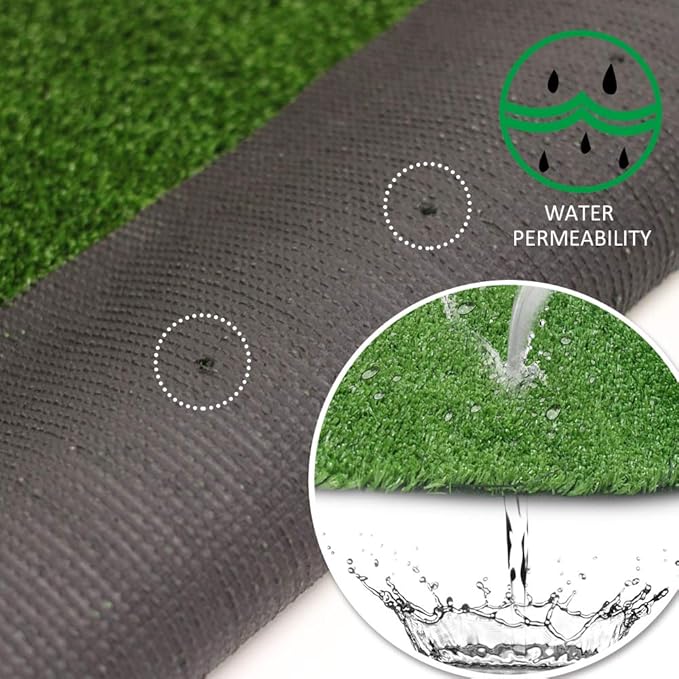Petgrow Synthetic Artificial Grass Turf 11FTX71FT for Indoor Outdoor Dog Synthetic Grass Mat, Party Wedding Christmas Balcony Garden Astro Turf Rug,Drainage Holes Faux Fake Grass Rug Carpet for Pets