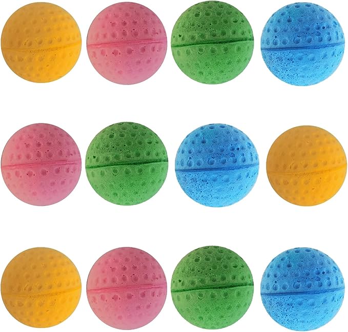 Cat Foam Ball Cat Sponge Ball Toy Soccer Toy (12Pack)