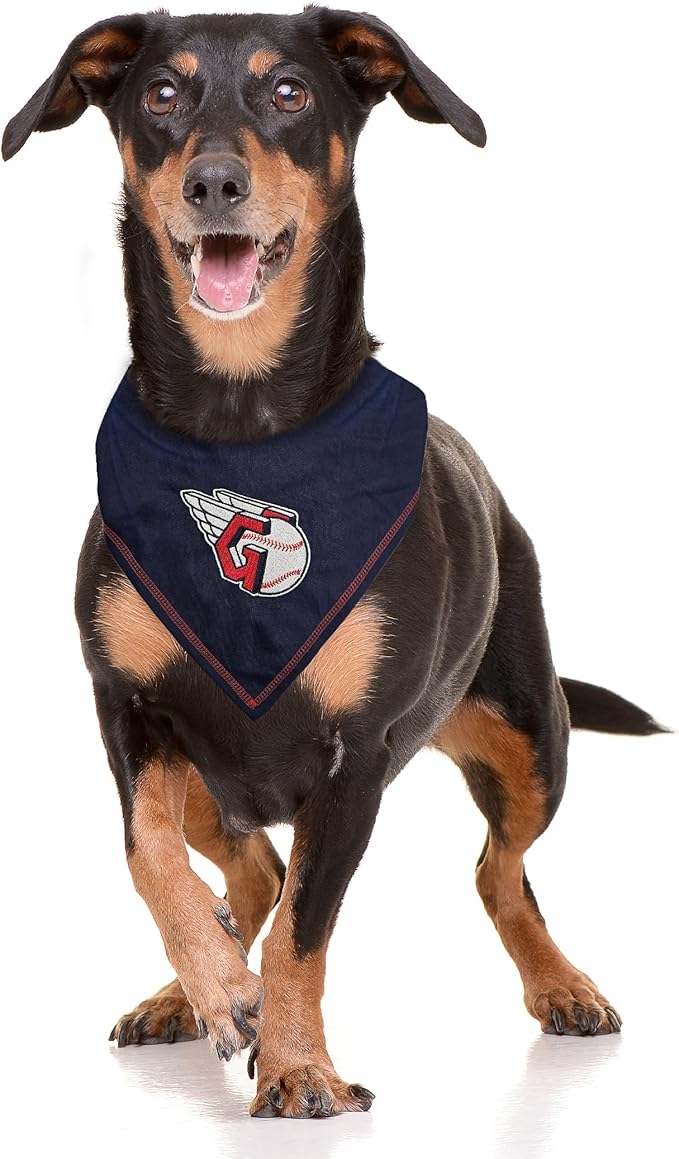 Pets First MLB Cleveland Guardians TIE Bandana, Small/Medium. Dog Bandana Scarf Bib for Pet Cat Dog. The Ultimate Game-Day, Party Bandanna, Birthday Event