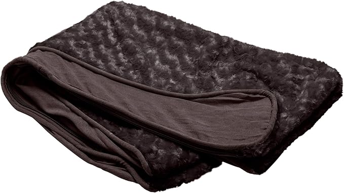 Furhaven Replacement Dog Bed Cover Ultra Plush Faux Fur & Suede Contour Luxe Lounger, Machine Washable - Chocolate, Jumbo Plus (XX-Large)