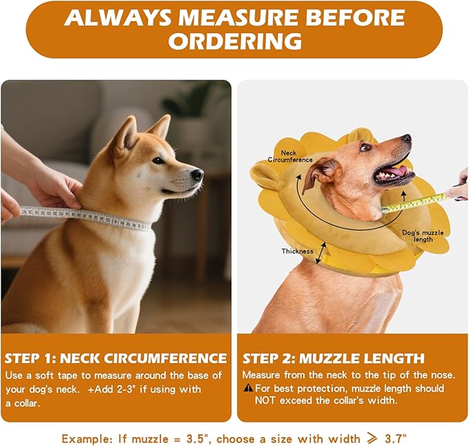 IEUUMLER Inflatable Recovery Dog Collar, Protective Donut Cone, Adjustable Soft Collar for Dog and Cat After Surgery Prevent from Biting & Scratching EU002 - Grey Demon L