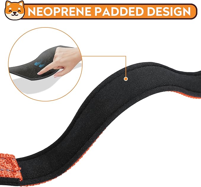 Reflective Dog Collar, Adjustable Soft Neoprene Padded Nylon Pet Collars with Buckle for Extra Large Dogs, Orange,XL