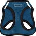 Best Pet Supplies Voyager Step-in Air Harness - All Weather Mesh, Reflective, No Pull Harness for Dogs, Cats - Secure with Hook & Loop Fastener, Buckle, Double D-Rings - Blue/Black Trim, XXS