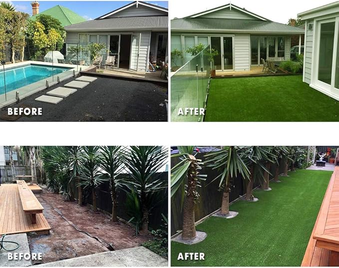Petgrow Synthetic Artificial Grass Turf 7FTX59FT for Indoor Outdoor Dog Synthetic Grass Mat, Party Wedding Christmas Balcony Garden Astro Turf Rug,Drainage Holes Faux Fake Grass Rug Carpet for Pets