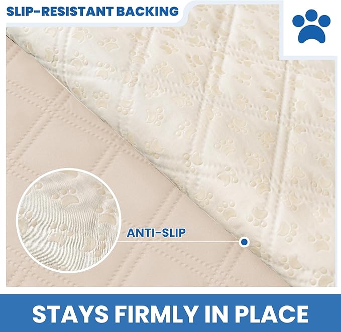 Waterproof Couch Covers for Pets, Waterproof Dog Bed Cover, Anti-Slip Soft Dog Blankets, Couch Cover for Dogs Washable, Pet Blanket for Puppy Large Dogs Cat (68x82 Inch, Beige)