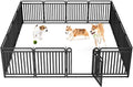 New Thickened Version Dog Playpen, 32 Inch Dog Fences for The Yard, Portable Outdoor Dog Playpen for Large/Medium/Small Dogs, Foldable Metal Dog Dlaypen, with Doors (16 Panels, 32 Inch)