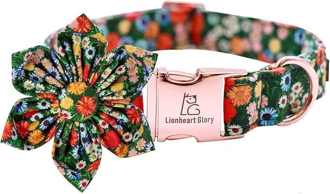 Lionheart Glory Cute Floral Pattern Pet Collar - Adjustable for X-Small Dogs