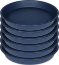 6 Pack Plant Saucer Drainage Tray, Plastic Plant Water Tray, 6 inch Flower Saucers for Indoors, Plant Dishes for Pots Base (6 inch, Blue)
