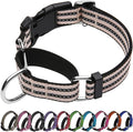 Martingale Dog Collar, Adjustable Nylon Reflective Collar with Quick Release Buckle (Pink Ivory, Small)