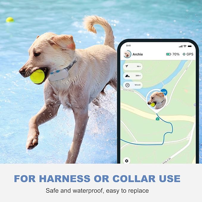 Dog GPS Tracker Rubber Clip Compatible with Tractive GPS Dog Location Activity Tracker Replacement Rubber Attachment Clips - Pack of 4