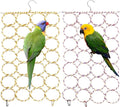 BNOSDM 2 Packs Bird Hemp Rope Net Swing Climbing Rope Net for Birds Parrot Ladder Macaw Hanging Hammock Activity Toy for Rats Parakeet Cockatiel Cockatoo Conure African Grey Budgie