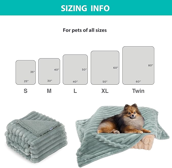 Waterproof Dog Blanket, Soft Fleece Blanket for Couch Protector, Reversible Pet Blankets Furniture Protector Cover for Small Medium Large Dogs Cats (Green, 30"x40")