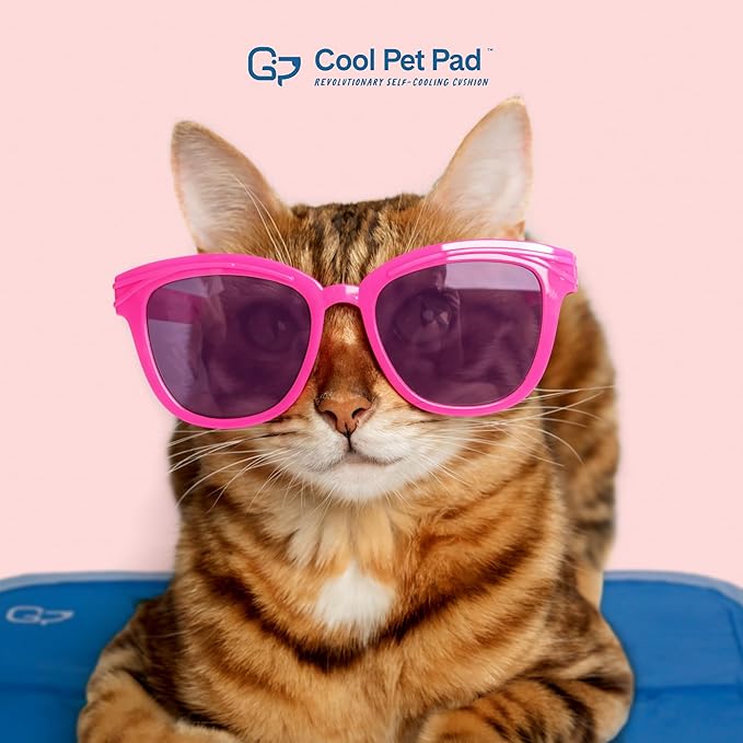 The Green Pet Shop Cool Pet Pad - Extra Small, Sage Grey - Self-Cooling, Pressure Activated Mat for Dogs & Cats from 0-8 lbs - Non-Toxic Gel, No Water Needed