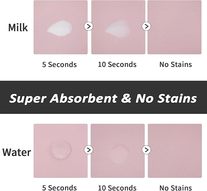 Dog Food Mat - Absorbent Cat Mat for Food and Water, No Stains Pet Feeding Bowl Mat, Easy to Clean Pet Placemats, Quick Dry Dog Water Dispenser Mat for Messy Drinkers | Paw Pink 16"x 24"