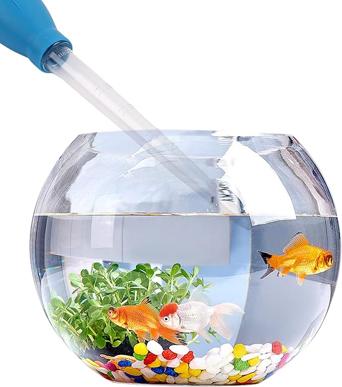 2Pcs Manual Fish Tank Cleaning Tools,30ml Aquarium Water Changer,21 Inches Multifunction Siphon Dropper for Fish Bowl Waste Remover,Aquarium Bottom Gravel Waste Clean,Coral Feeder(Black)