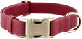 Plutus Pet Genuine Leather Dog Collar – Adjustable Pet Collar with Quick Release Metal Buckle, Soft Real Leather for Small Medium Large Dogs, Heavy Duty & Skin-Friendly (Burgundy, XS)
