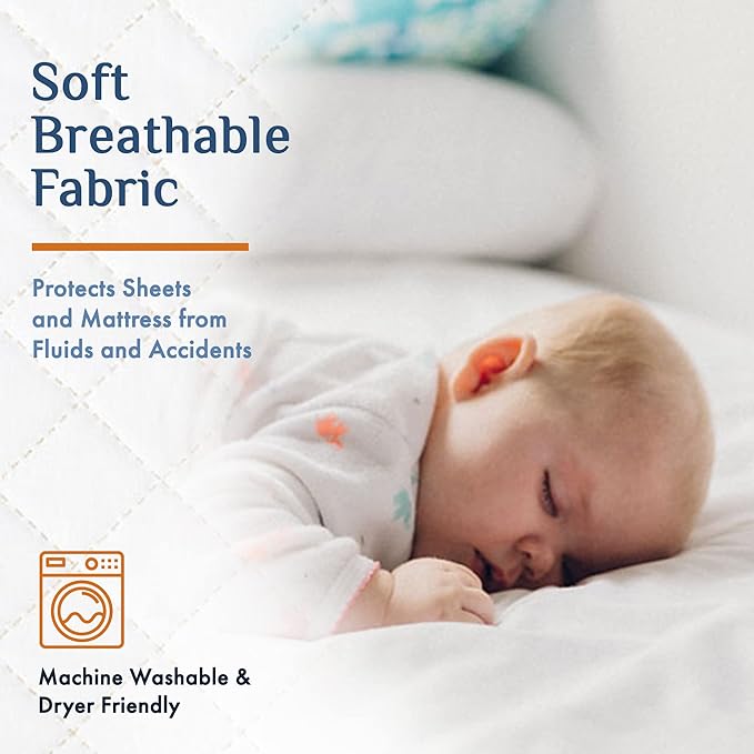 Washable Incontinence Bed Pad 36x60 – Soft, Absorbent & Waterproof Mattress Protector with Tuck-in Sides – Reusable Full/Queen Size Pads for Kids, Adults, Seniors & Pets